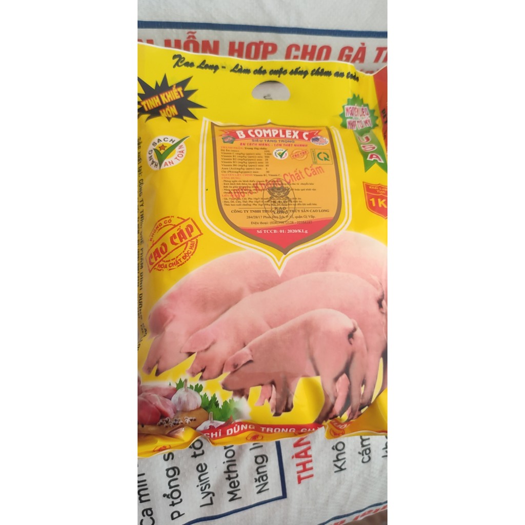 [ Hàng Chính Hãng] B Complex C 1 kg và 0.5 kg Thức ăn Bỗ sung hỗn hợp vitamin cho gia súc, gia cầm