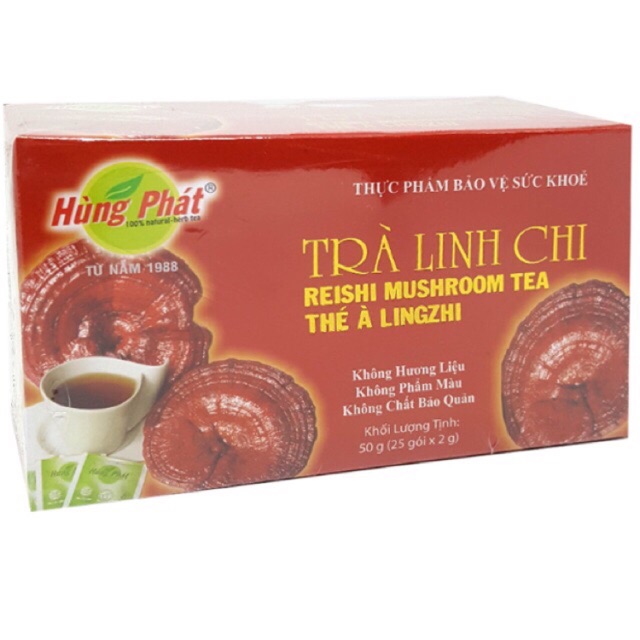 Trà Linh Chi Hùng Phát hộp 50g (25 gói x 2g)