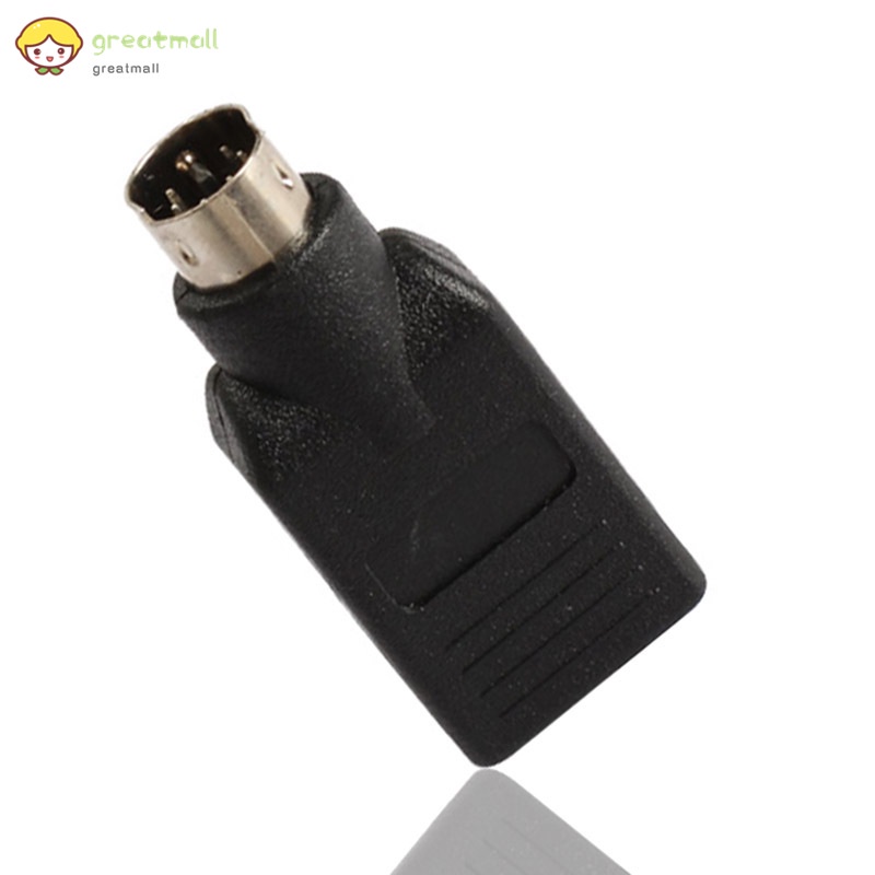 Đầu chuyển đổi USB sang PS2 PS/2 cho chuột và bàn phím máy tính màu đen