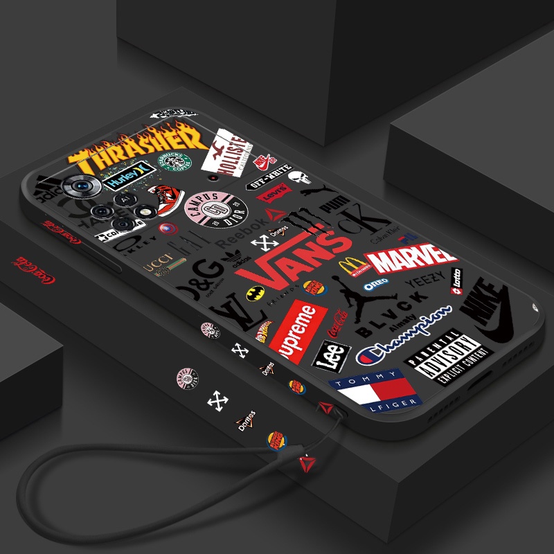 Logo ốp lưng thương hiệu hợp thời trang xiaomi mi 12 pro 12x 10t lite 10t 11 redmi note 10 9t 10t 11s 5g 10 5g 2022 vỏ bọc điện thoại tpu mềm chống va đập