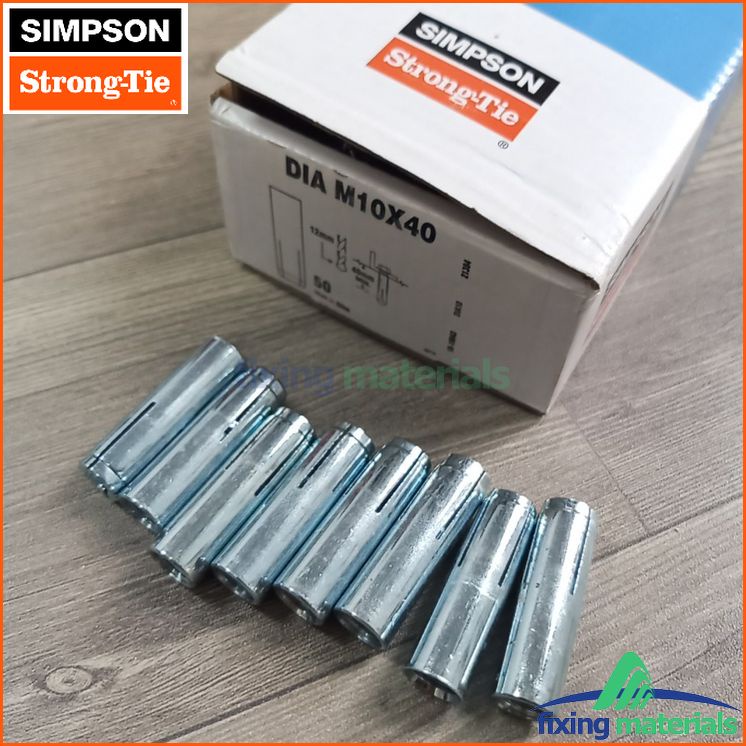 Tắc kê đạn hãng SIMPSON (Mỹ) các size M6-8-10-16-20, mạ kẽm và inox, Hàng tồn kho thanh lý