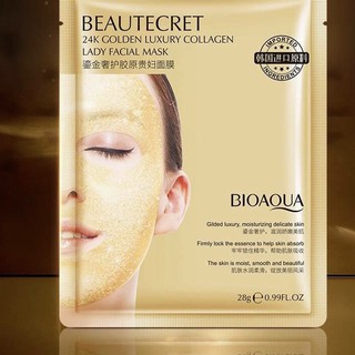 Mặt nạ thạch collagen, mặt nạ thuỷ tinh bioaqua cấp ẩm dưỡng da căng bóng Mask