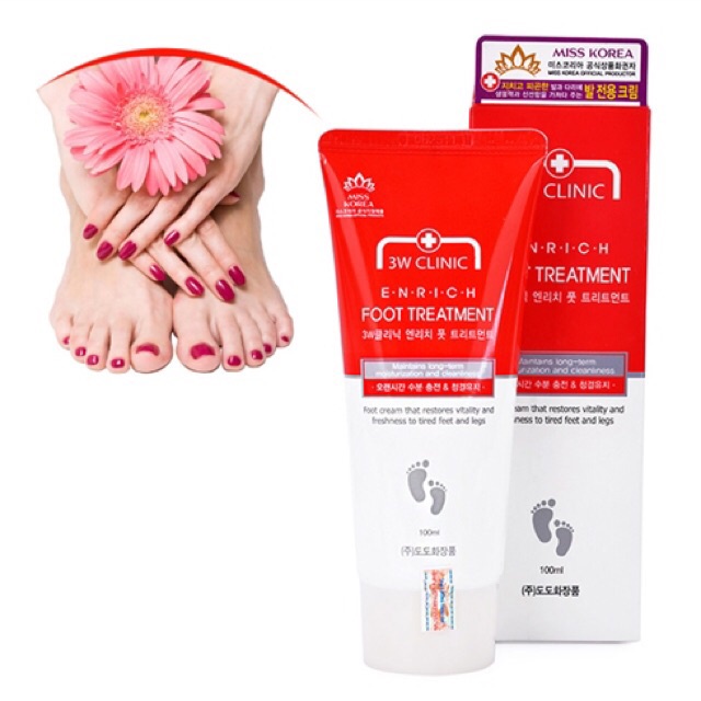 Kem dưỡng da chân 3w Clinic enrich foot treatment 100 ml NPP Tido88