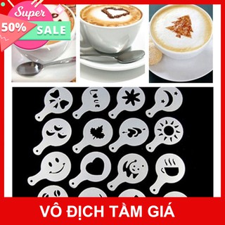 [GIÁ SỈ] Set 16 khuôn tạo hình trang trí cà phê Capuchino