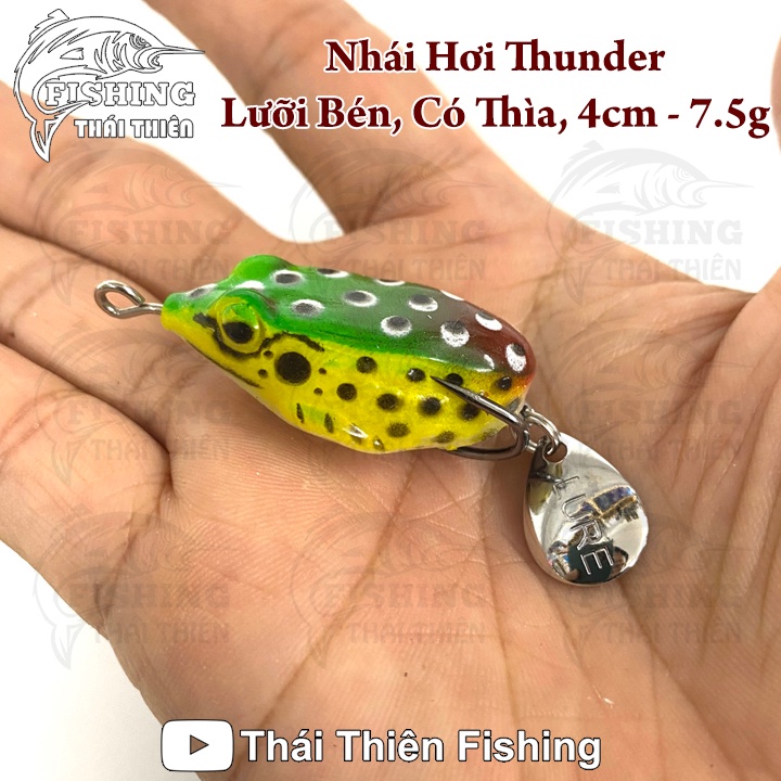 Mồi Hơi Giả Câu Cá Lóc Thunder Có Thìa Dài 4cm Nặng 7g Mẫu Mới Nhiều Màu Siêu Nhạy