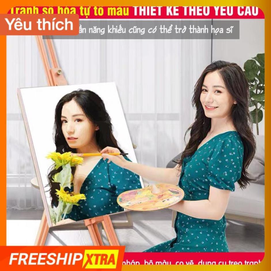 [ORDER] Nhận thiết kế theo yêu cầu - Tranh sơn dầu số hoá kỹ thuật số tự tô màu DIY làm quà tặng trang trí