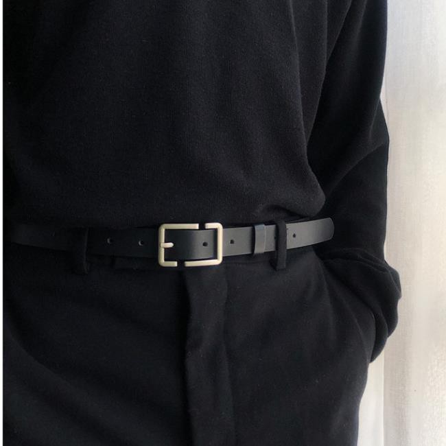 Thắt lưng da nam nữ Ulzzang thời trang Hàn Quốc bản nhỏ 2.3cm TL035 (Hỗ trợ bấm, cắt dây nịt) - Thắt Lưng Giá Tốt Xịn