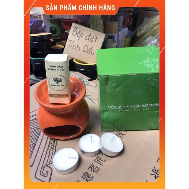 - Set bếp đốt tinh dầu kèm 3 viên nến và lọ tinh dầu