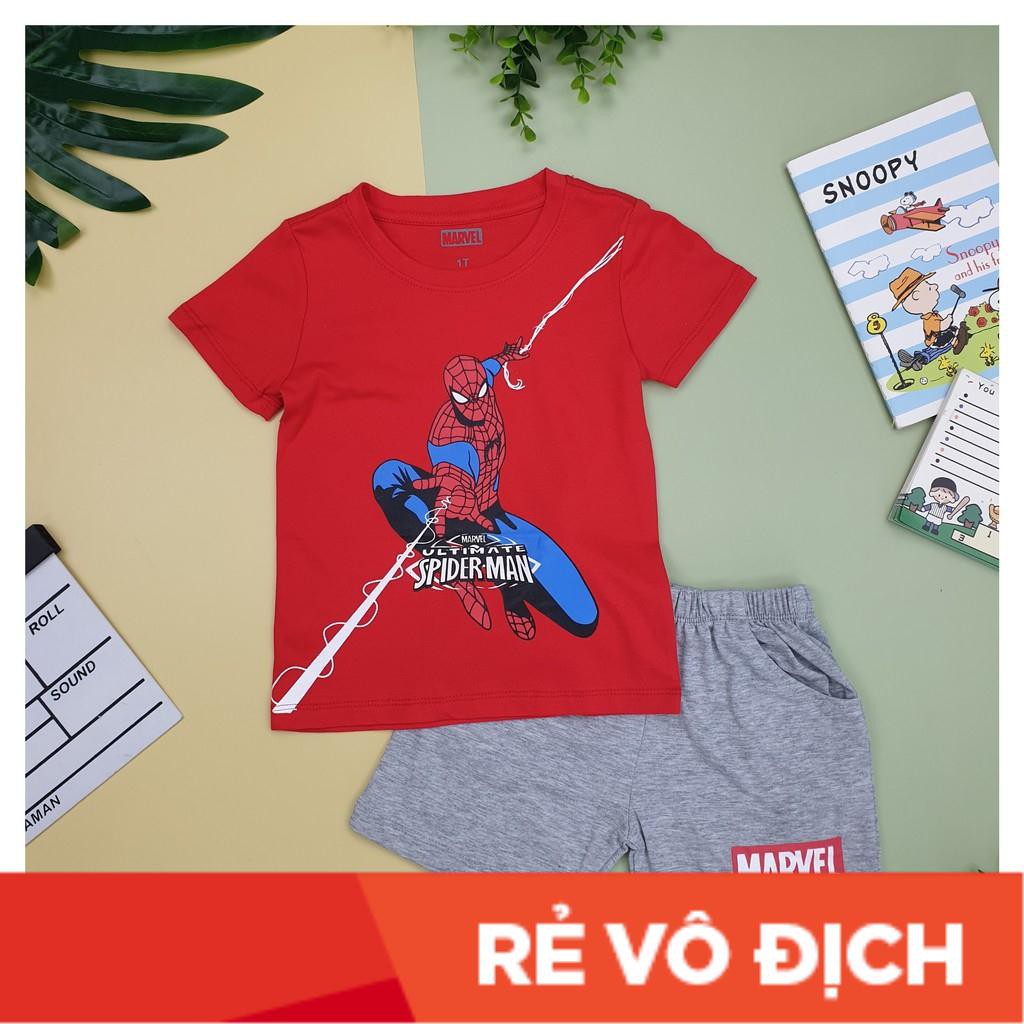 Bộ bé trai cộc tay Marvel hình mới. Chất cotton mềm mịn, thấm hút mồ hôi. Size 1-7 từ 9-22kg