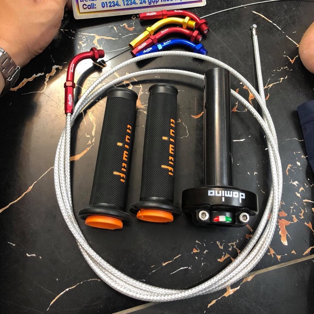 Compo Cùm Domino 2 dây, 2 ống ga , 2 dây ga và bao tay Domino