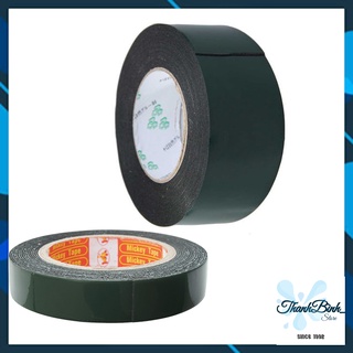 Băng keo 2 mặt/ băng dính xốp đen da xanh