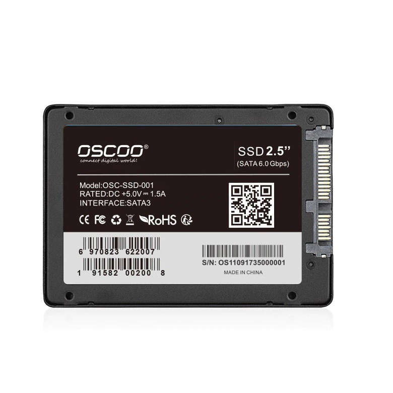 Ổ cứng SSD OSCOO 240GB SATA III 2.5-inch - tốc độ đọc 520MB/s (Đen)