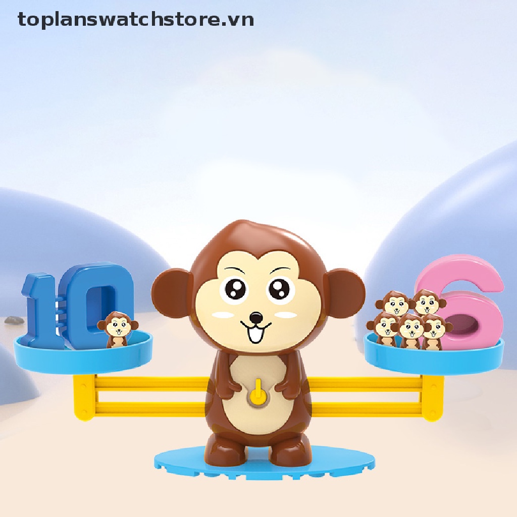 [toplanswatchstore] Bộ Đồ Chơi Cân Đo Số Con Khỉ Bằng Gỗ Theo Phương Pháp Montessori Cho Bé