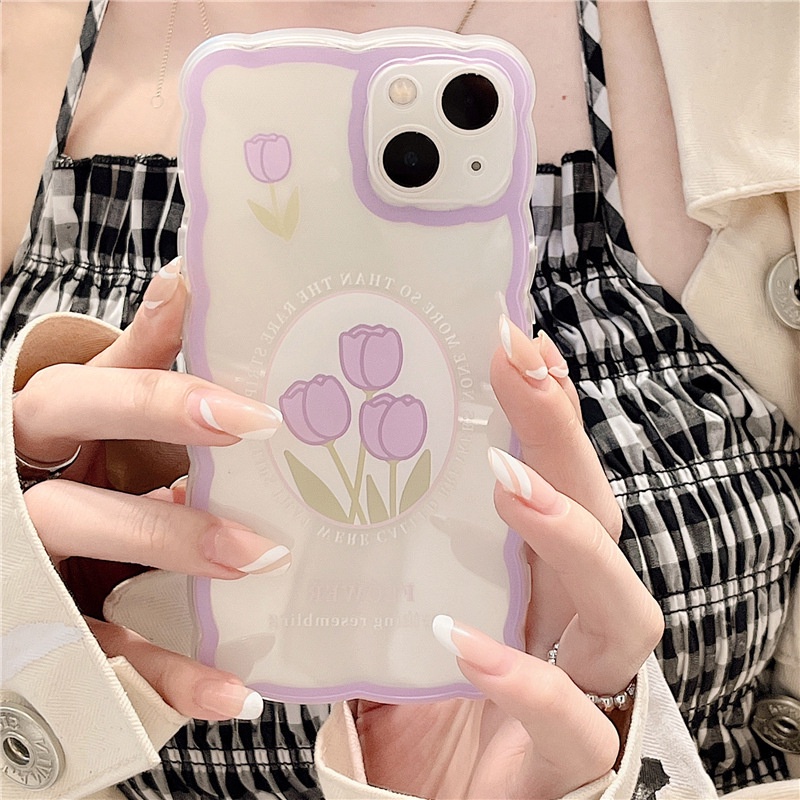 Ốp lưng IPhone  trong lượn sóng hoa la vie 6/6s/6plus/6splus/7/7plus/8/8plus/xs/11/12/13/14/pro/max/plus/promax TLS18