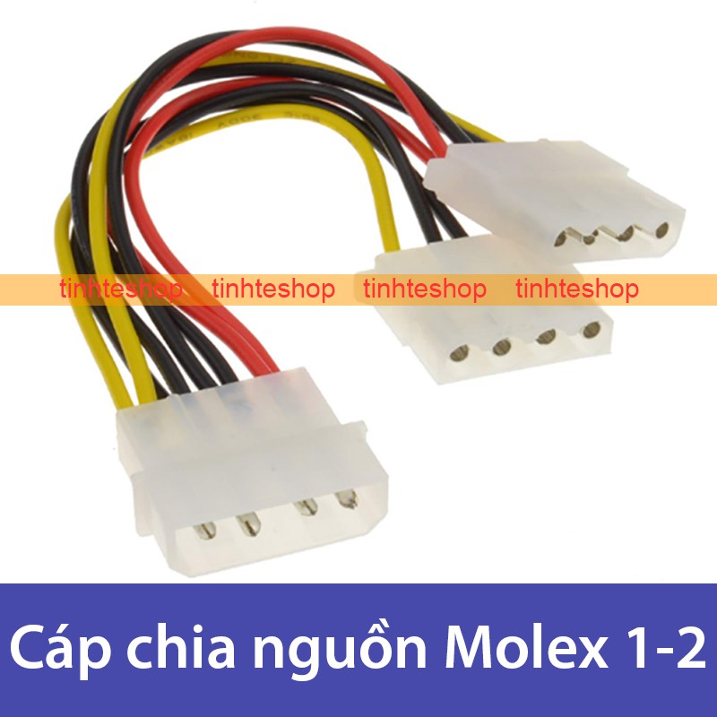 Cáp chia nguồn ổ cứng HDD/DVD Molex 1 ra 2 20Cm