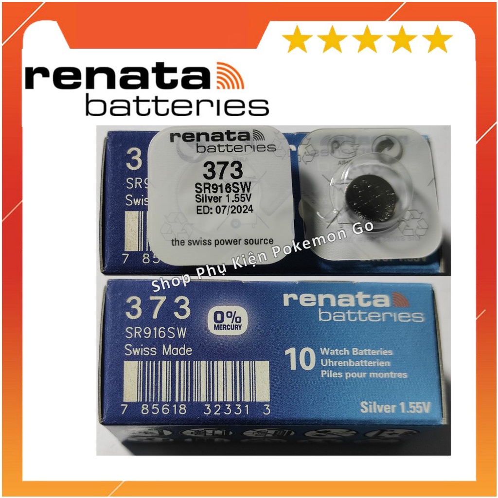 1 Viên Pin Đồng Hồ Renata Thụy Sĩ SR916SW / 373 Loại Tốt