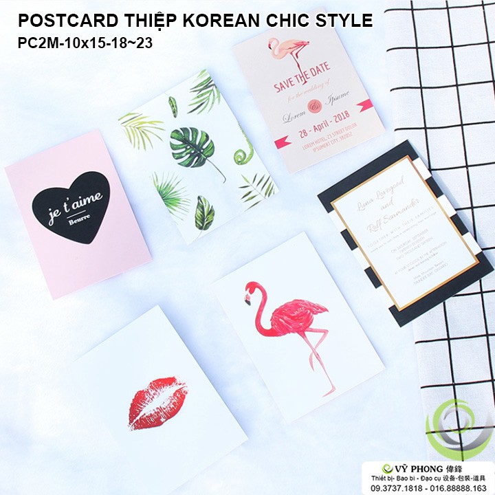 THIỆP CHỤP ẢNH POSTCARD 2 MẶT 10x15cm KOREAN STYLE PHỤ KIỆN CHỤP ẢNH SẢN PHẨM PC2M10x15-18~23