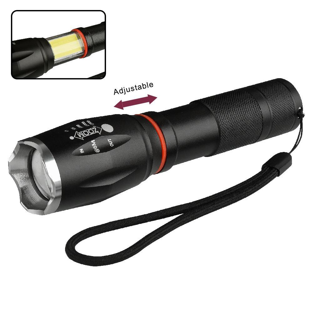 Đèn Pin siêu sáng tiện dụng T6 + COB LED 18650