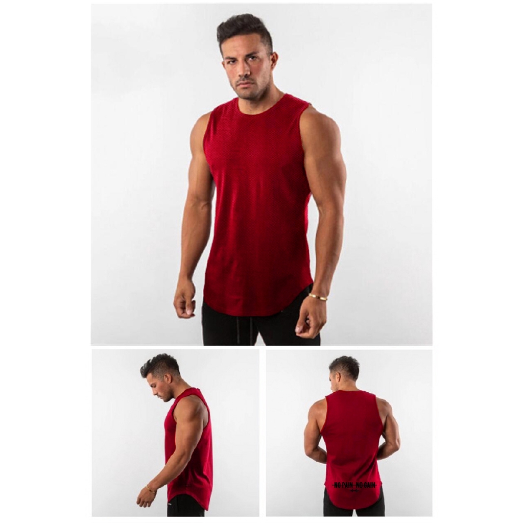 Workout Gym New Fitness Summer Fashion Mesh Tank Top Men Musculation Clothing Bodybuilding Sport Sleeveless Shirt Quick Dry Vest