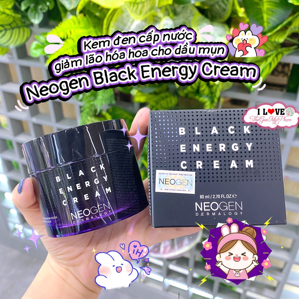 Kem Dưỡng Cấp Nước, Giảm Nhờn Cho Da Dầu Neogen Dermalogy Black Energy Cream 80ml