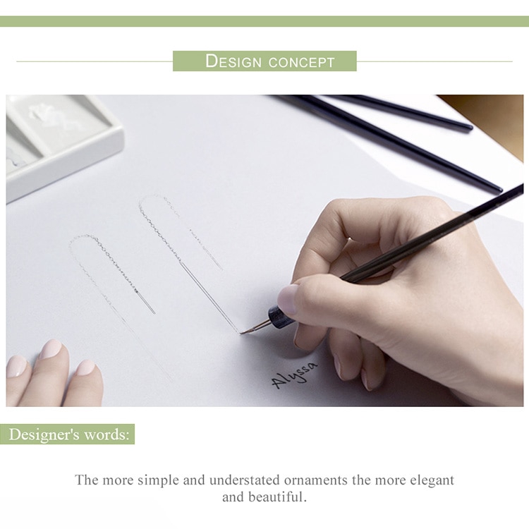 Khuyên Tai Dáng Dài Bamoer Kiểu Dáng Đơn Giản Độc Đáo