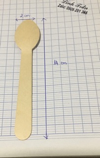 Muỗng gỗ 14cm ( 100 muỗng/1 túi)