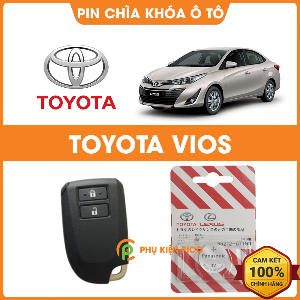 Pin chìa khóa ô tô Toyota Vios chính hãng Toyota sản xuất tại Indonesia 3V Panasonic