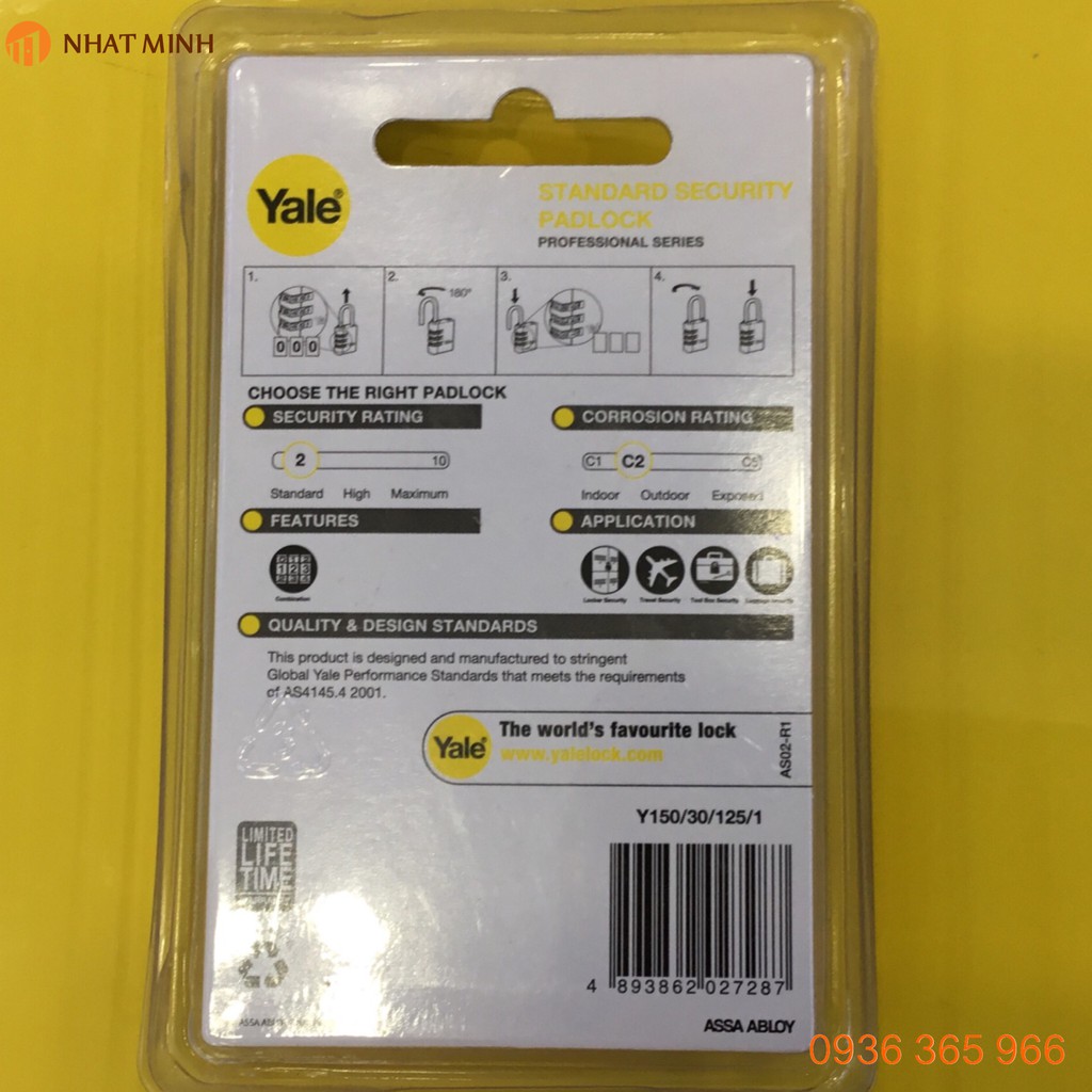 Khóa số Yale Y150 BH 10 năm