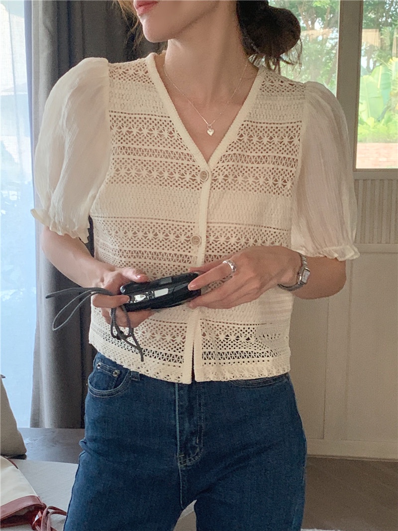 Áo Sơ Mi Kiểu Hàn Quốc Ngắn Tay Thời Trang Sành Điệu 54092