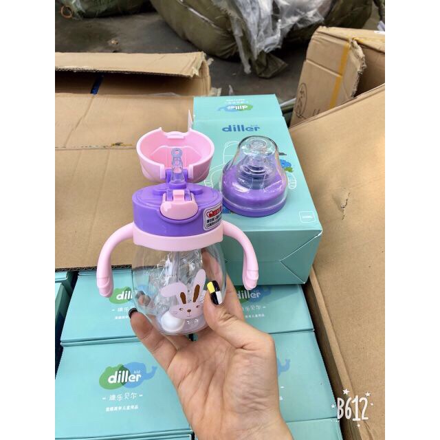 Bình sữa, tập uống nước Diller 2in1 cao cấp