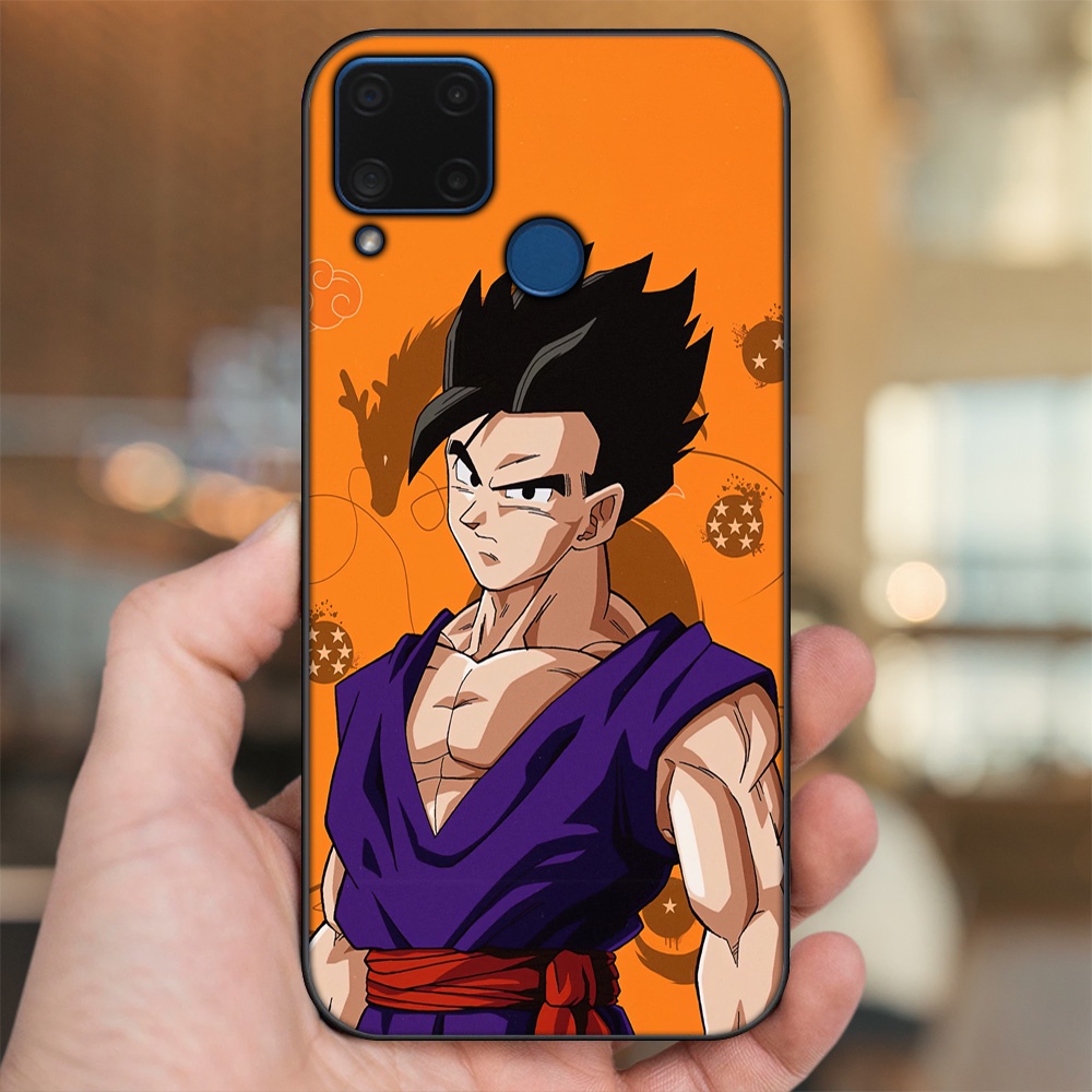 Ốp lưng Realme C15 viền đen in hình Gohan Dragon Ball