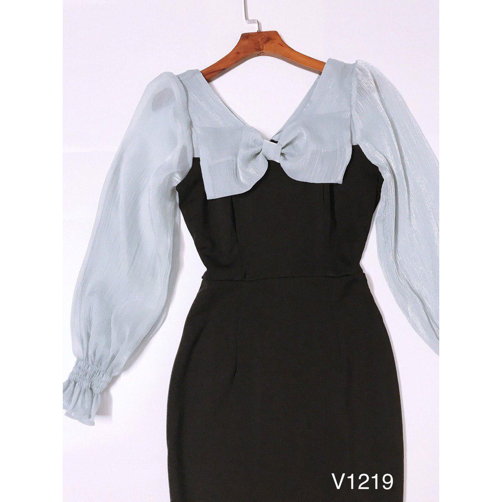 [ xả kho ] MiD Đầm ôm dự tiệc cổ nơ sang chảnh V1219 Mie Design kèm ảnh thật