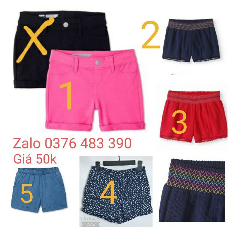 Quần short Wonder Nation bé gái ( Size 4y đến 16y)