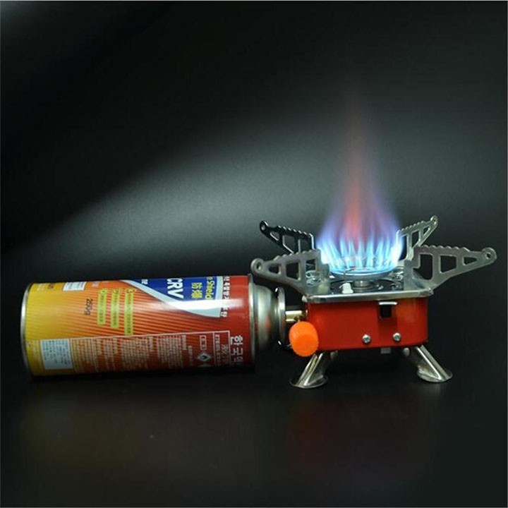 Bếp Ga Du Lịch Mini  [𝐒𝐈𝐄̂𝐔 𝐑Ẻ] Siêu Nhỏ Gọn An Toàn Bếp GaS Du Lịch Dã Ngoại Mini Xếp Gọn Có Túi