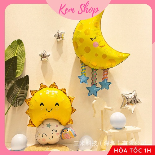 Bóng Mặt Trăng Vàng Tua Rua Size Đại 84CM Siêu Dễ Thương - K189