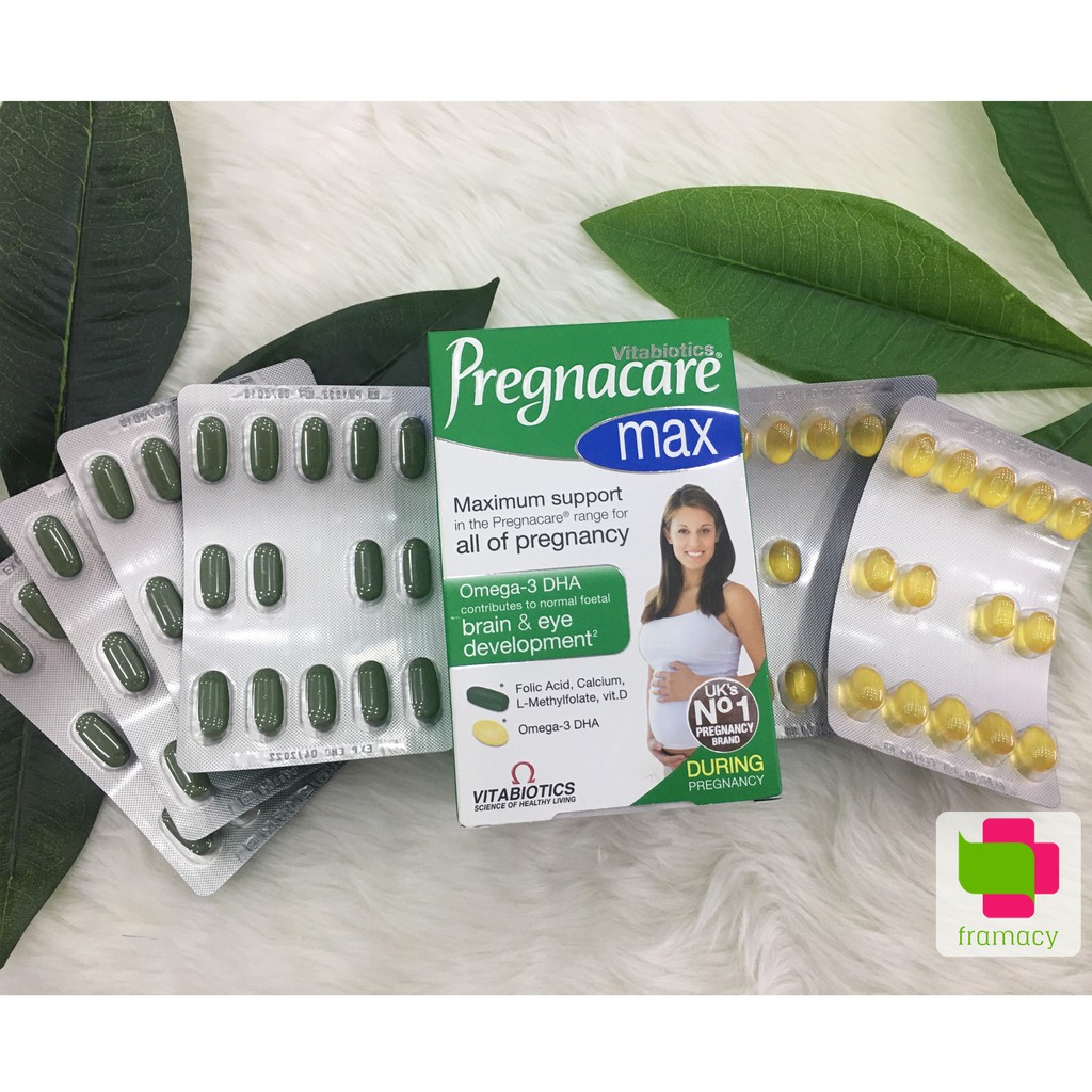 Vitamin tổng hợp cho bà bầu Pregnacare Max, Anh (84 viên) bổ sung Vitamin C, D3, DHA, Axit Folic cho bà bầu, mẹ sau sinh