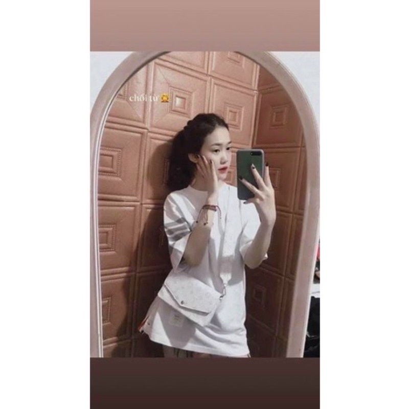 Áo phông_Áo thun Thom kẻ 4 sọc from rộng