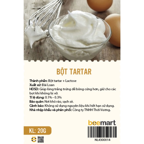 Bột tartar 20g