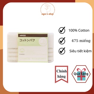 Bông tẩy trang Miniso Nhật Bản 475 miếng mềm mịn