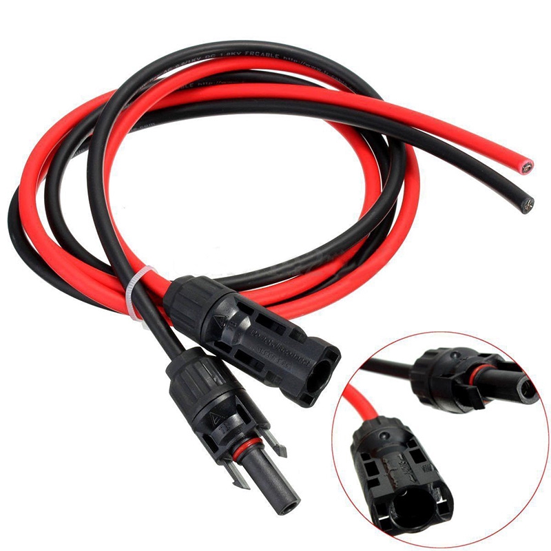 Dây cáp kết nối tấm pin năng lượng mặt trời 1m Male &amp; Female MC4 Connectors