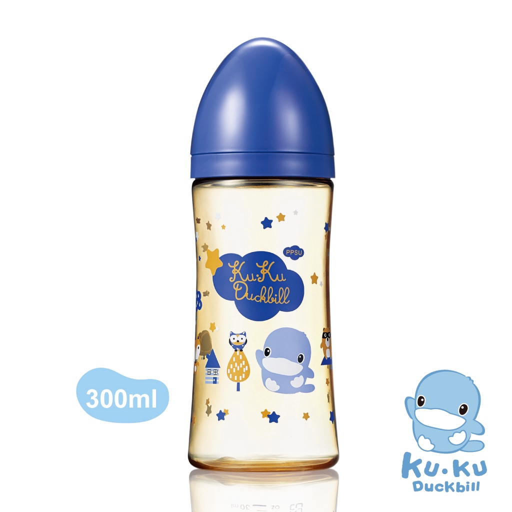 Bình sữa cổ rộng bằng nhựa PPSU KUKU KU5857 - 300ml
