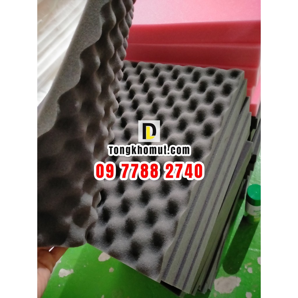 30 tấm Mút tiêu âm, cách âm 40x40x3cm/tấm - hình trứng (hột gà ) cho phòng thu