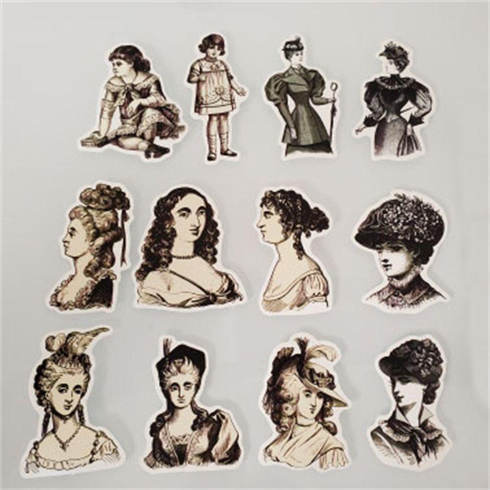 Sticker Dán Trang Trí Sổ Tay Phong Cách Châu Âu Cổ Điển