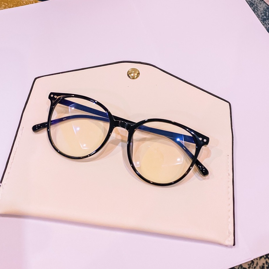 Mắt Kính Gọng Cận Form Tròn Đính 2 Chấm 433 Nhiều Màu Siêu Dễ Thương - Hazo