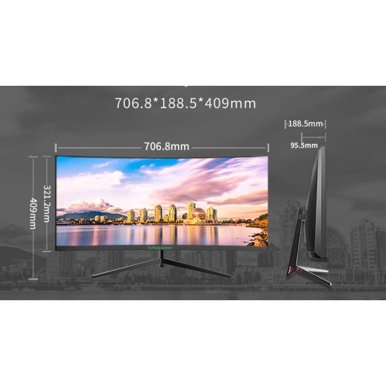 Màn hình cong gaming Titan Army 144Hz, 30 inch tỉ lệ 21:9