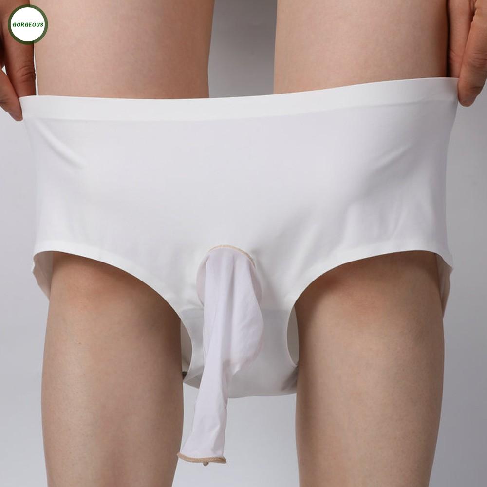Quần lót lụa không đường may siêu mỏng thoáng khí thoải mái thời trang dành cho nam