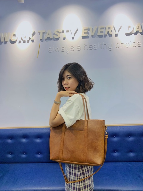 Túi Xách Tay Nữ Thời Trang FANCY BAGS - Đựng Laptop 15 - 16 inch - Túi Da Bản To LIMI BAGS