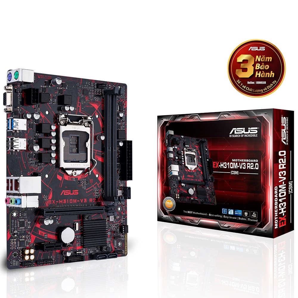 Mainboard Asus H310M-V3 (Intel H310, Socket 1151, m-ATX, 2 khe RAM DDR4)