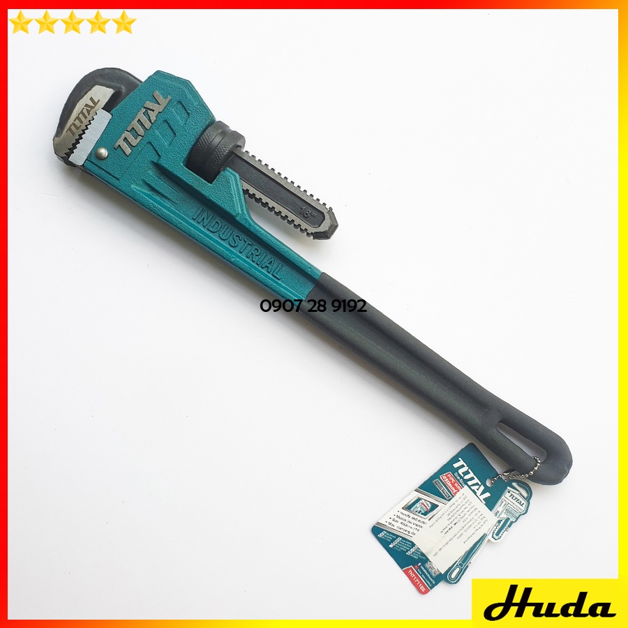 Mỏ lết răng 18 inch (450mm) độ kẹp 60mm Total Ingco siêu cứng vặn mở bulong đai ốc sửa chữa cơ khí ống nước máy móc