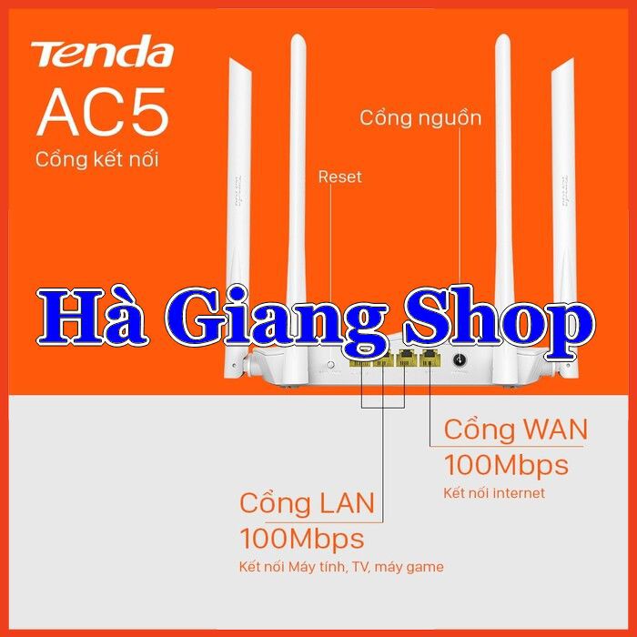 Bộ Phát Wifi Tenda AC5 Chuẩn AC 1200Mbps - NPP HGS